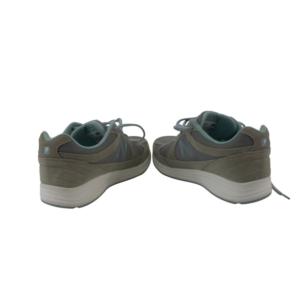 New Balance Size 9 Wide 877 Walking Shoes Grey Light Blue Suede Sneakers WW877SB - Picture 4 of 8